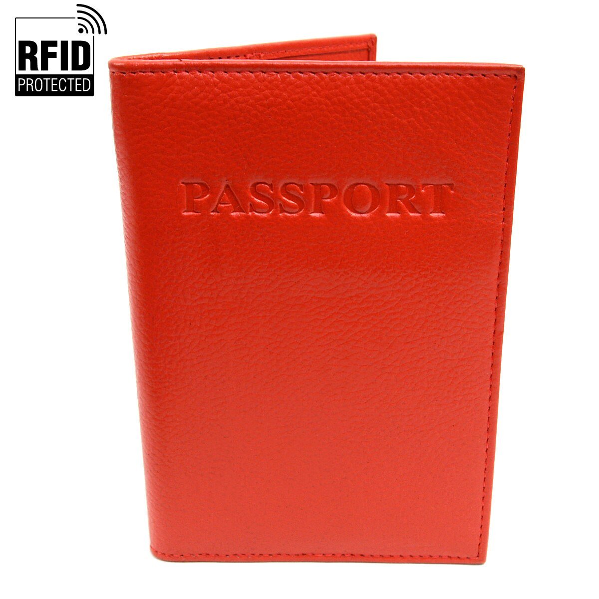 Læder Multi Pasholder med RFID beskyttelse - Rød - Pasholder fra Umo Lorenzo hos The Prince Webshop
