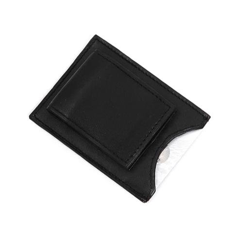 Sort Læder Seddel Klemme med Kortholder - Tegnebog fra Wallet Works hos The Prince Webshop