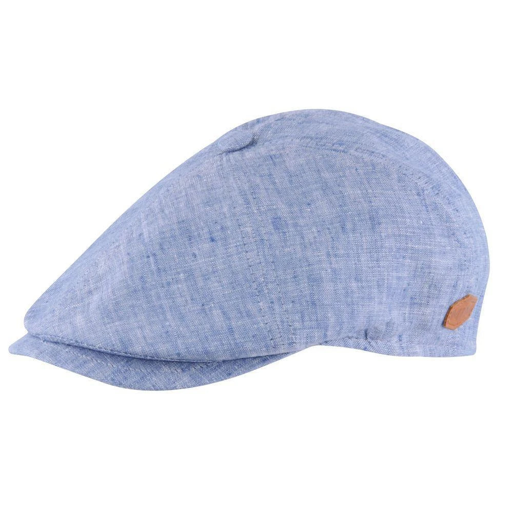 MJM Rebel Sixpence Organic Cotton Light Blue - M (56 cm) - Flat Cap fra MJM Hats hos The Prince Webshop