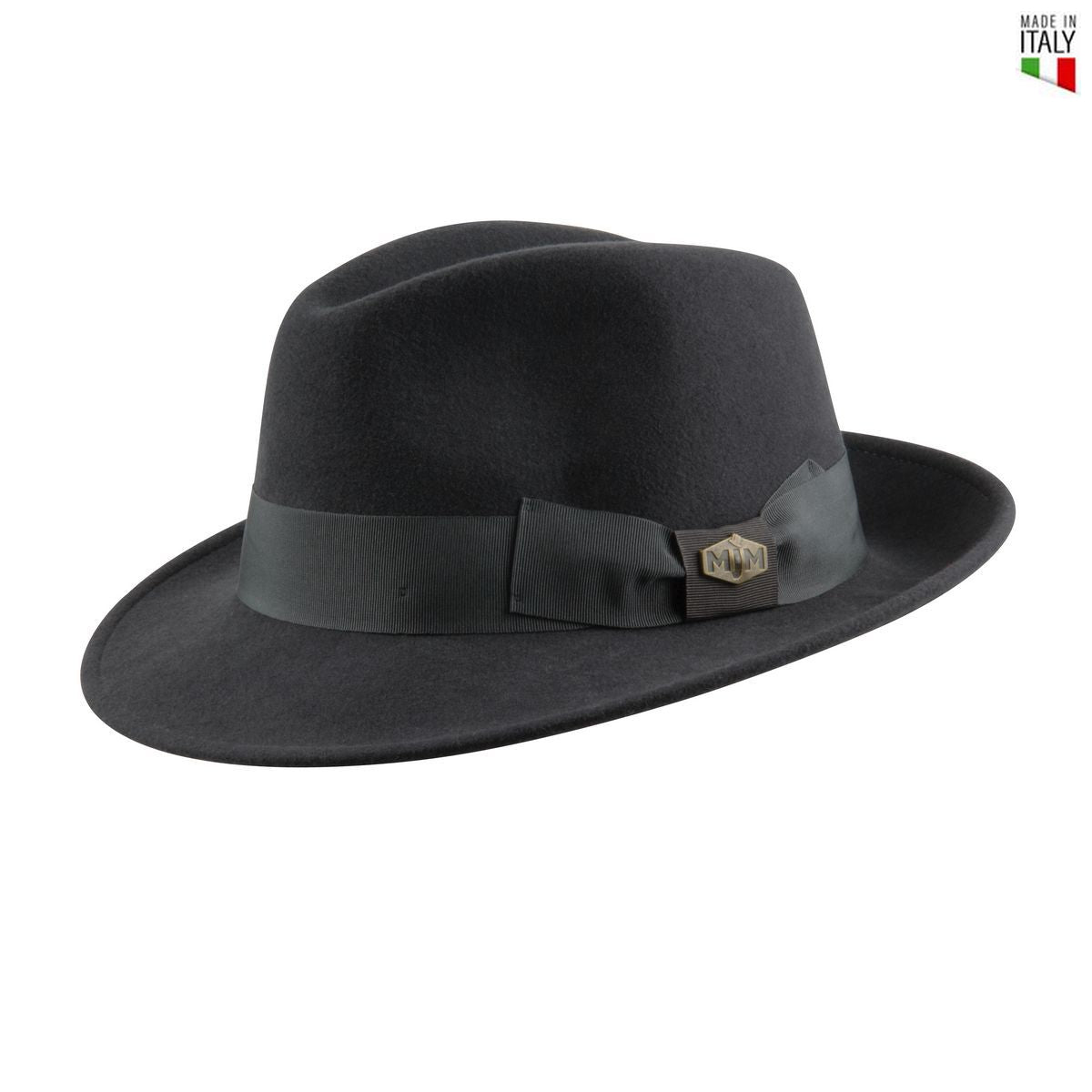 MJM Style Uld Filt Hat Grå - Waterproof & Crushable - Fedora Hat fra MJM Hats hos The Prince Webshop