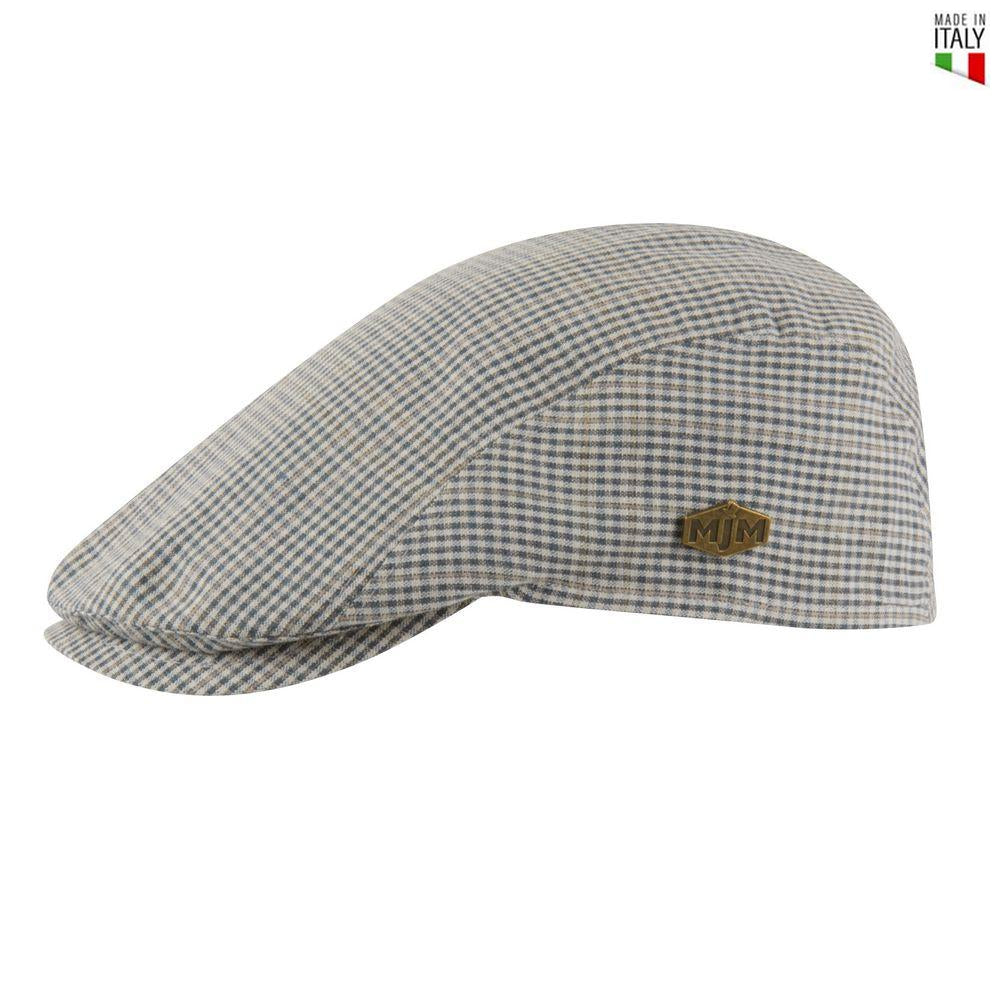 MJM Young Flat Cap -  Blue Check Sixpence - Flat Cap fra MJM Hats hos The Prince Webshop