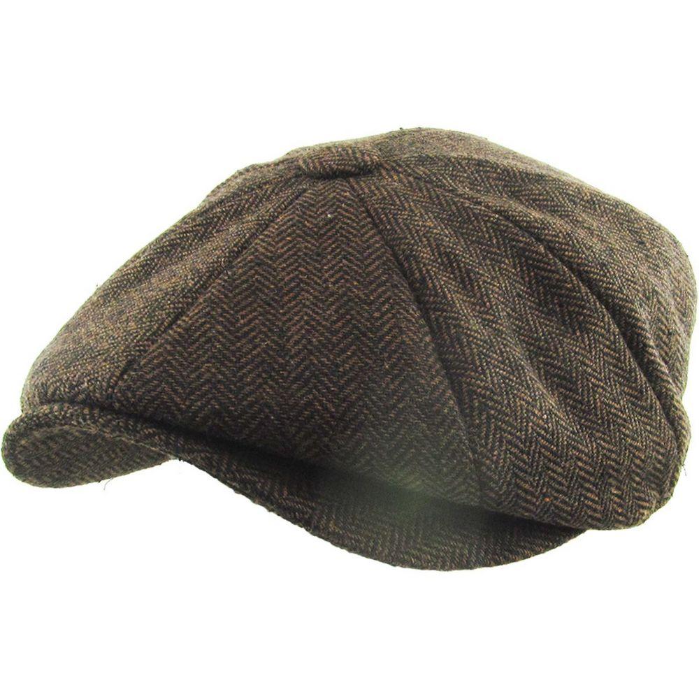Mørkebrun Flat Cap Peaky Blinders Style - Flat Cap fra Ethos hos The Prince Webshop