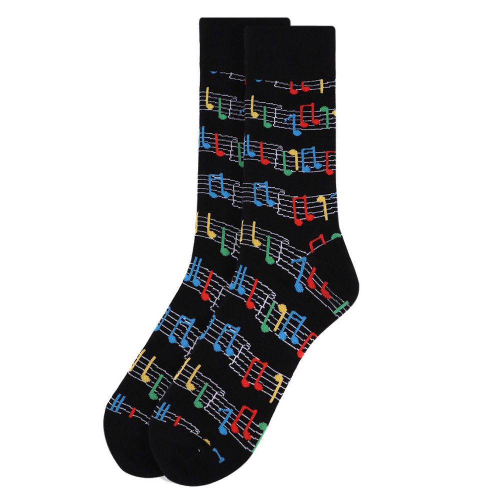 Colorful Music Sheet Novelty Socks - Sjove Strømper - Herre Strømper fra Parquet hos The Prince Webshop