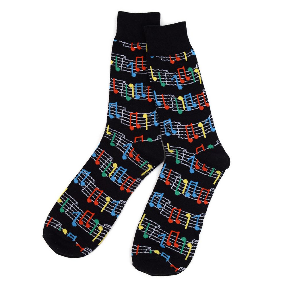 Colorful Music Sheet Novelty Socks - Sjove Strømper - Herre Strømper fra Parquet hos The Prince Webshop