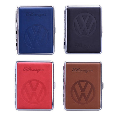 Volkswagen Logo Læderlook Cigaretetui - vælg mellem 4 farver - Sjov Gave fra Polyflame Europe hos The Prince Webshop