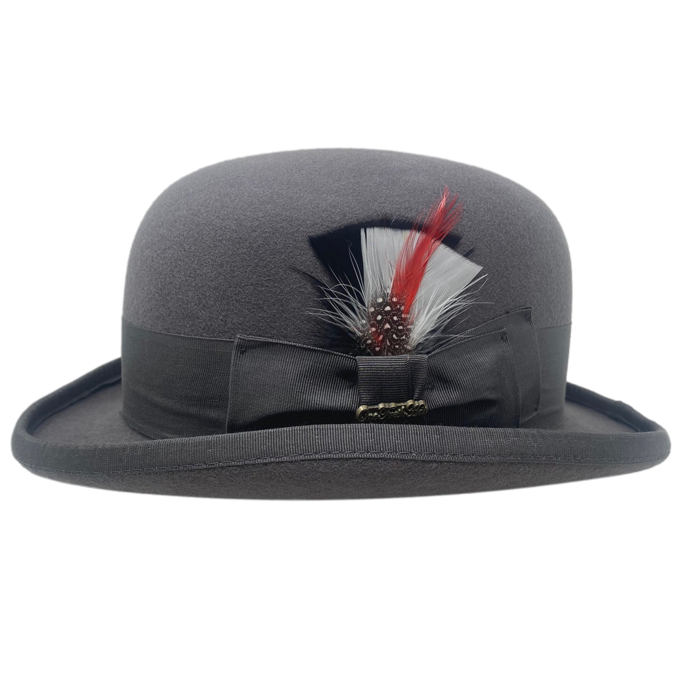 Klassisk Grå Bowler Hat - 100% Uld - Hat fra One Fresh Hat hos The Prince Webshop