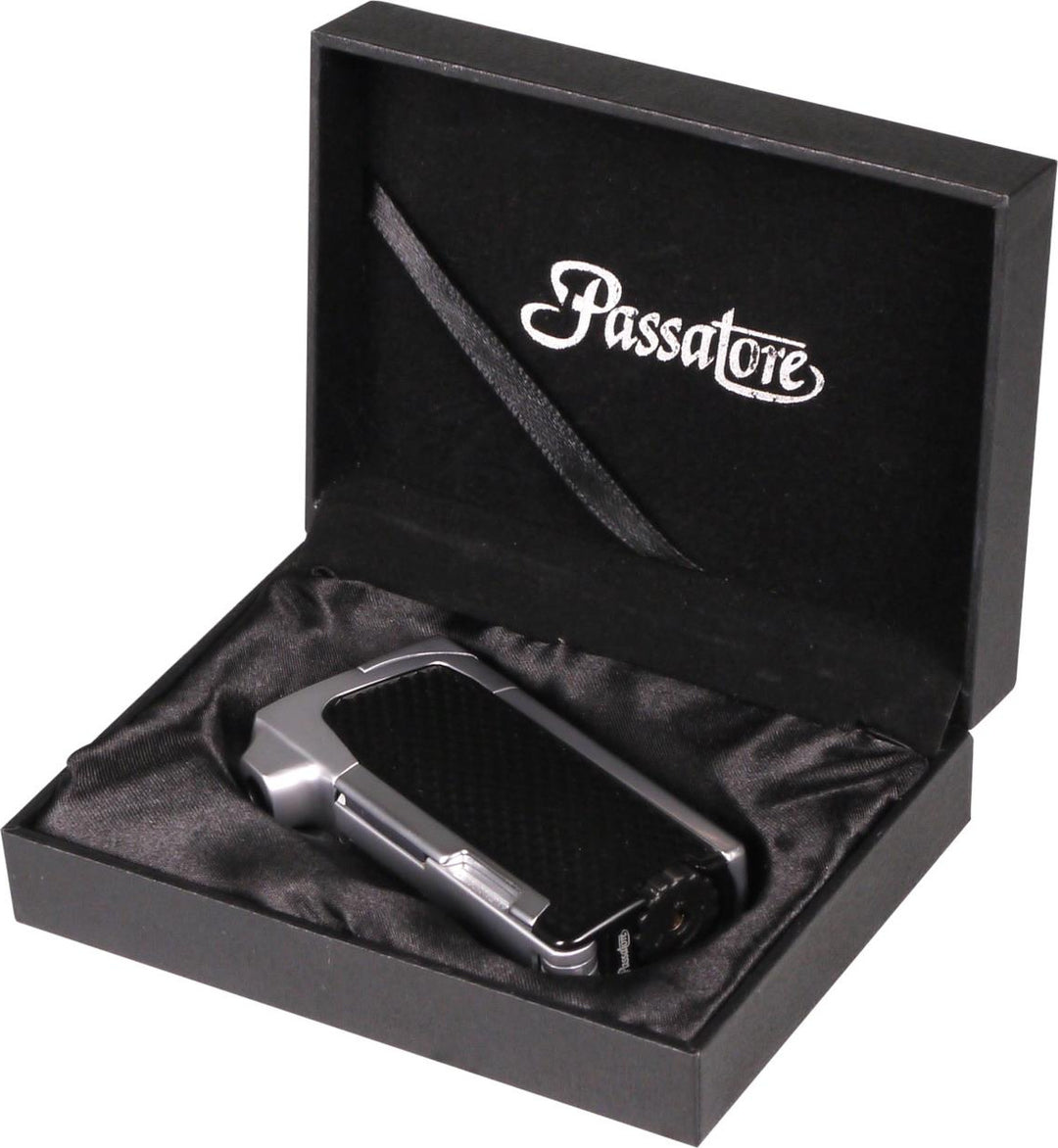 Pibe Piezo Lighter PASSATORE "Ruben" Sort med Værktøj - Lighter fra Passatore hos The Prince Webshop