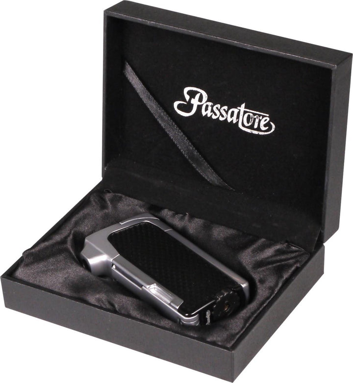 Pibe Piezo Lighter PASSATORE "Ruben" Sort med Værktøj - Lighter fra Passatore hos The Prince Webshop