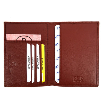 Læder Multi Pasholder med RFID beskyttelse - Navyblå - Pasholder fra Umo Lorenzo hos The Prince Webshop