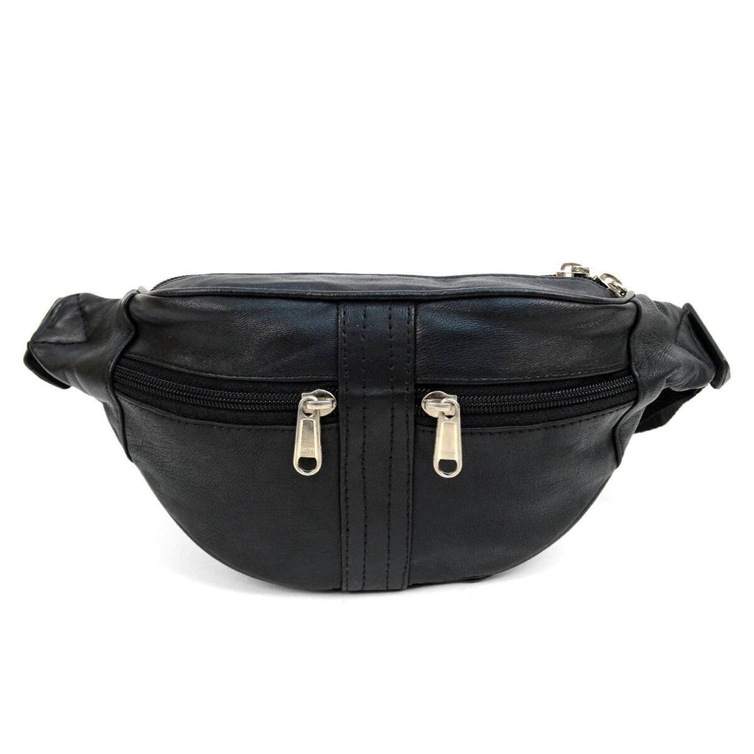 Rom Fanny Pack i Sort Skind - Taske fra The Prince's Collection hos The Prince Webshop