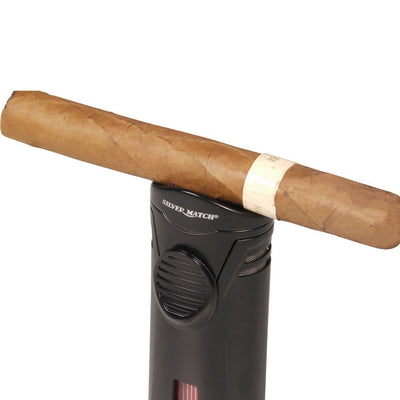 Cigar Lighter - Silver Match Debden - Single Torch & Holder - Lighter fra Silver Match hos The Prince Webshop