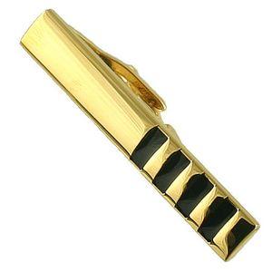 Slim Tie Bar 4 Stripes Gold - Slipsenål fra Ceels hos The Prince Webshop