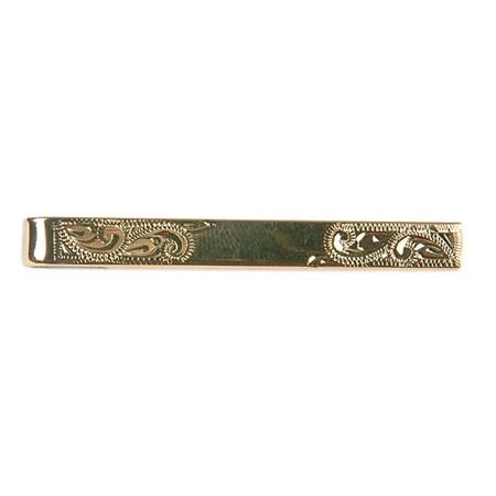 Slipseholder Klassisk Graveret med Glat Center Gulddouble - Slipsenål fra The Armitage Collection hos The Prince Webshop