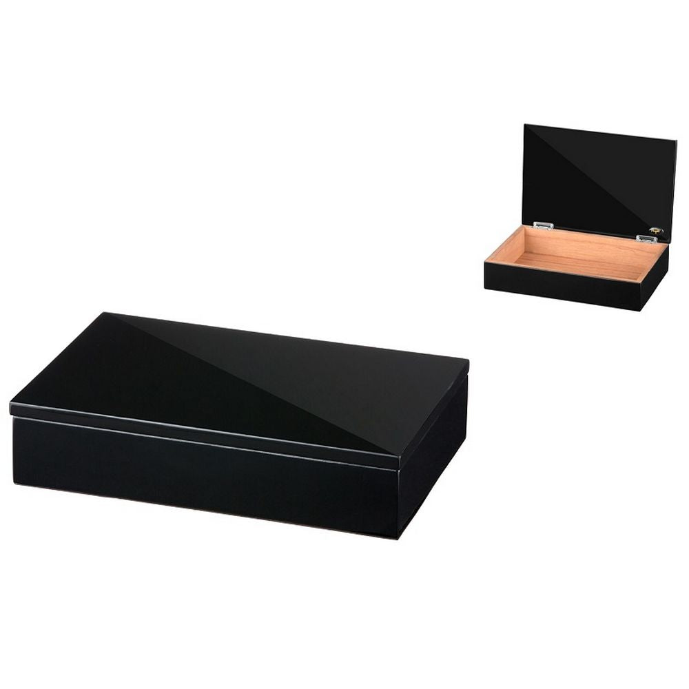 Angelo 20 Cigar Humidor i Sortlakeret Træ - Cigar Humidor fra Angelo hos The Prince Webshop