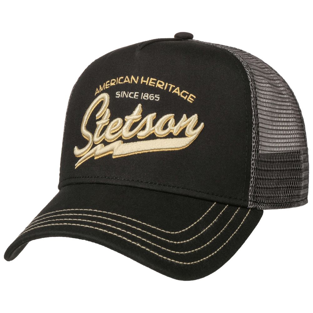 Stetson Trucker Cap American Heritage Classic Sort - Baseball Cap fra Stetson hos The Prince Webshop