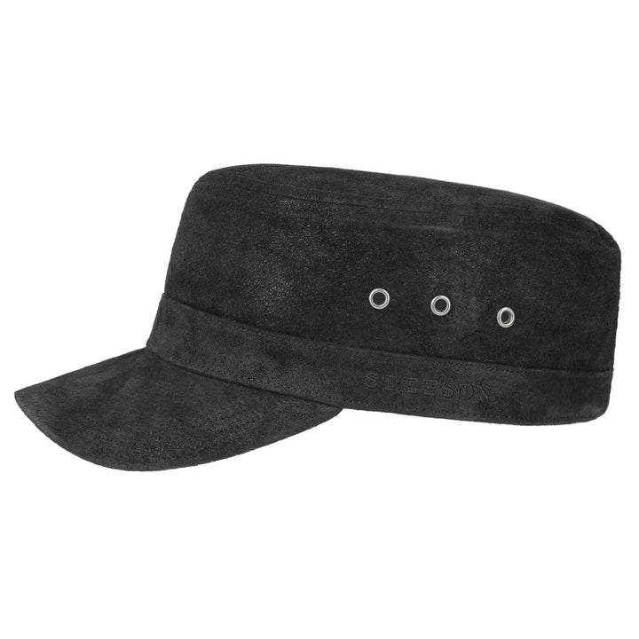 STETSON ARMY CAP PIGSKIN - SORT eller BRUN - Army Cap fra Stetson hos The Prince Webshop