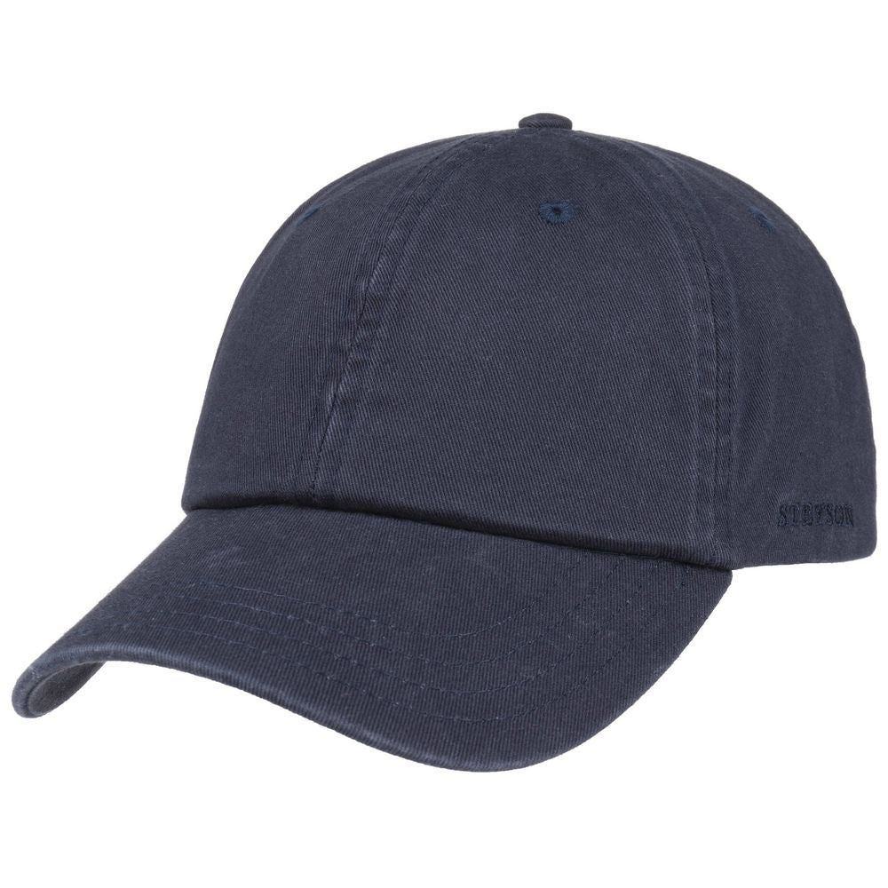 Stetson Baseball Cap Cotton - Ensfarvet Navy - Baseball Cap fra Stetson hos The Prince Webshop