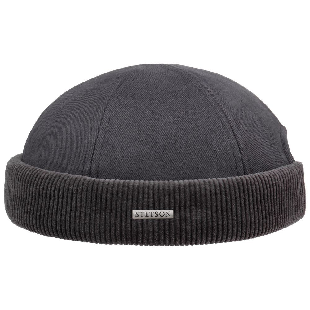 Stetson Grå Docker Hue i Bomuld & Fløjl - S (55 cm) - Docker Cap fra Stetson hos The Prince Webshop