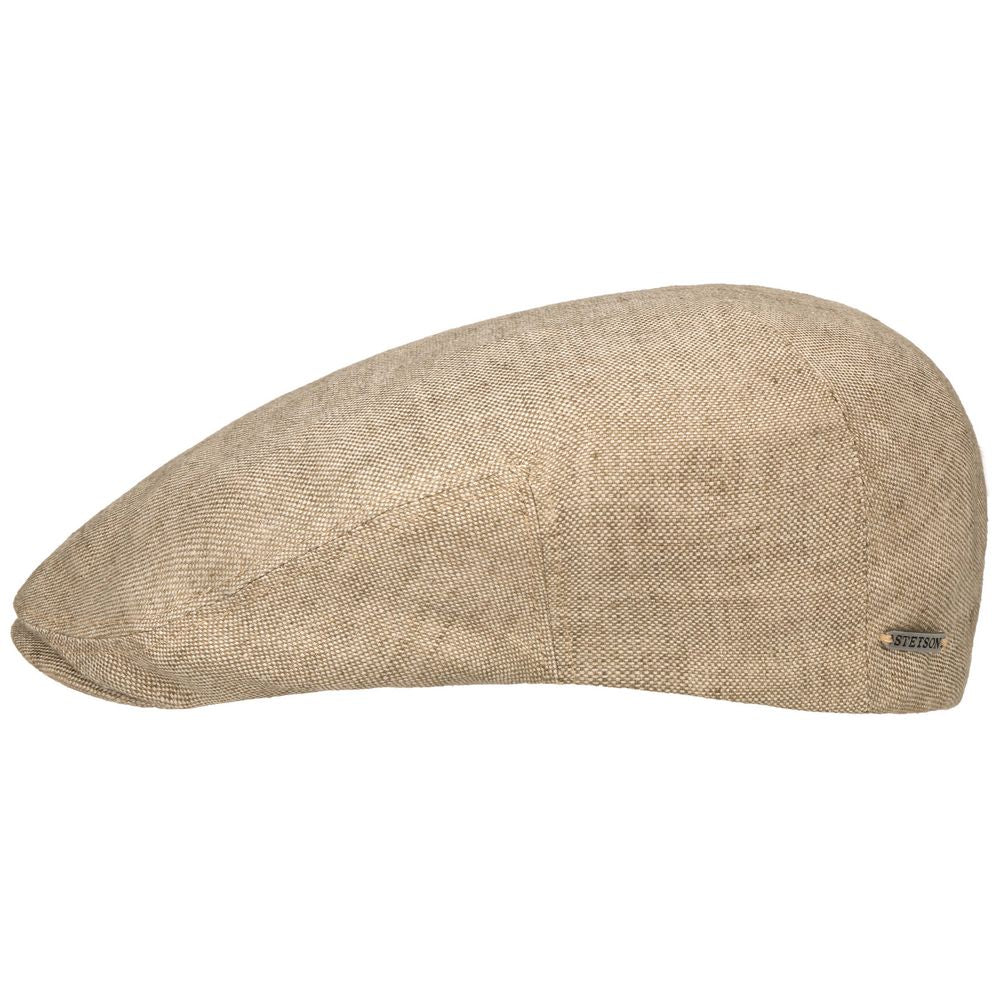 Stetson Driver Cap Beige Linned Sixpence - S (55 cm) - Flat Cap fra Stetson hos The Prince Webshop