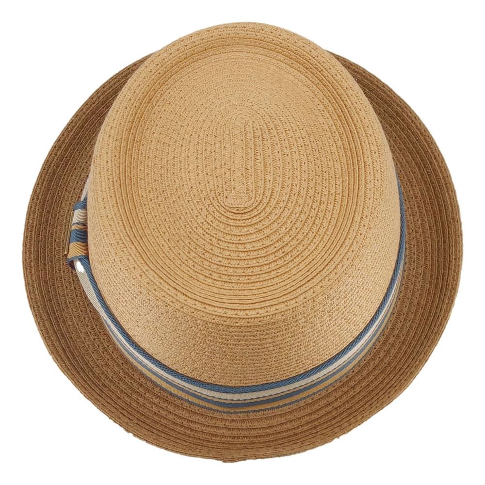 Stetson Porkpie Toyo Strå Sommerhat - Natur/Biscotto - Hat fra Stetson hos The Prince Webshop