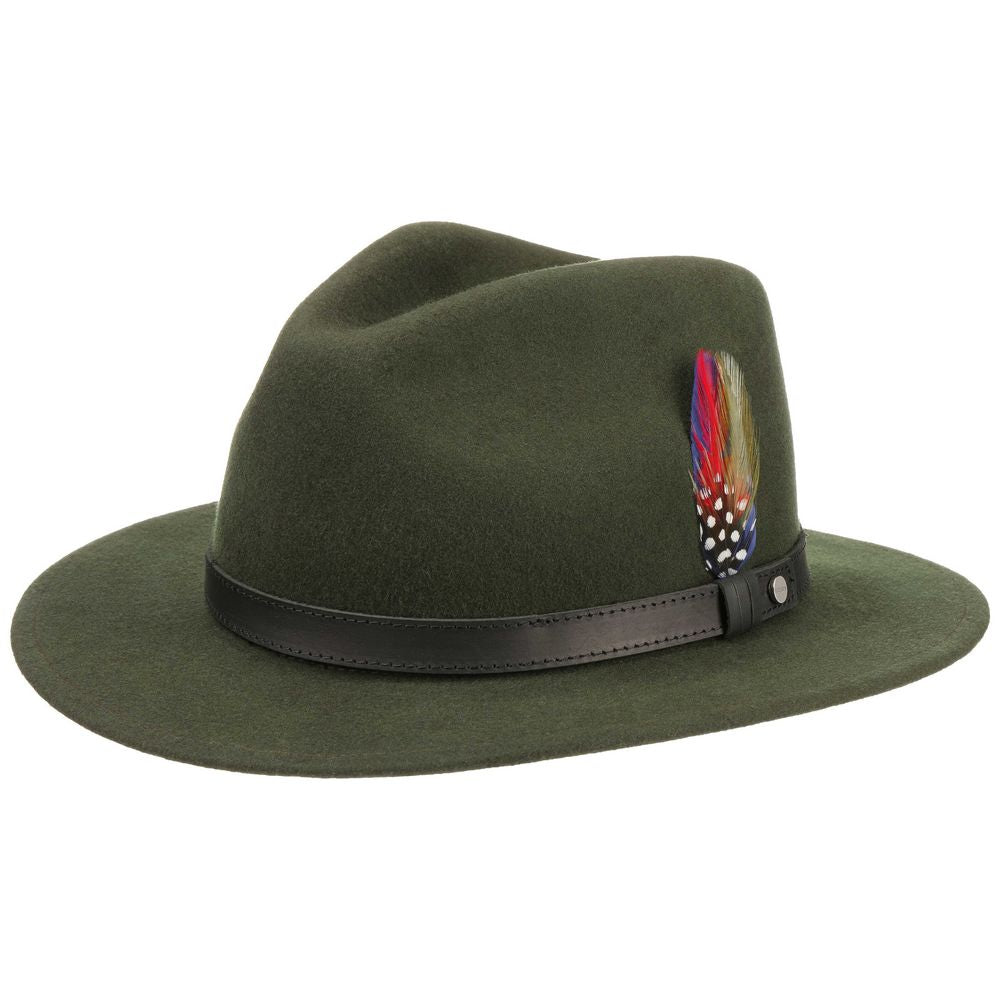 Stetson Aussie Traveller Woolfelt Hat - Grøn - Traveller Hat fra Stetson hos The Prince Webshop