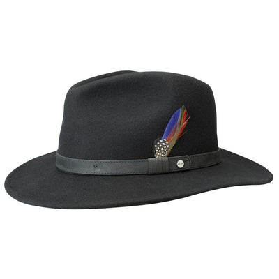 Stetson Aussie Traveller Woolfelt Hat - Sort - Traveller Hat fra Stetson hos The Prince Webshop