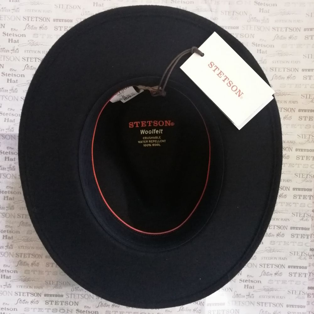 Stetson Aussie Traveller Woolfelt Hat - Sort - Traveller Hat fra Stetson hos The Prince Webshop