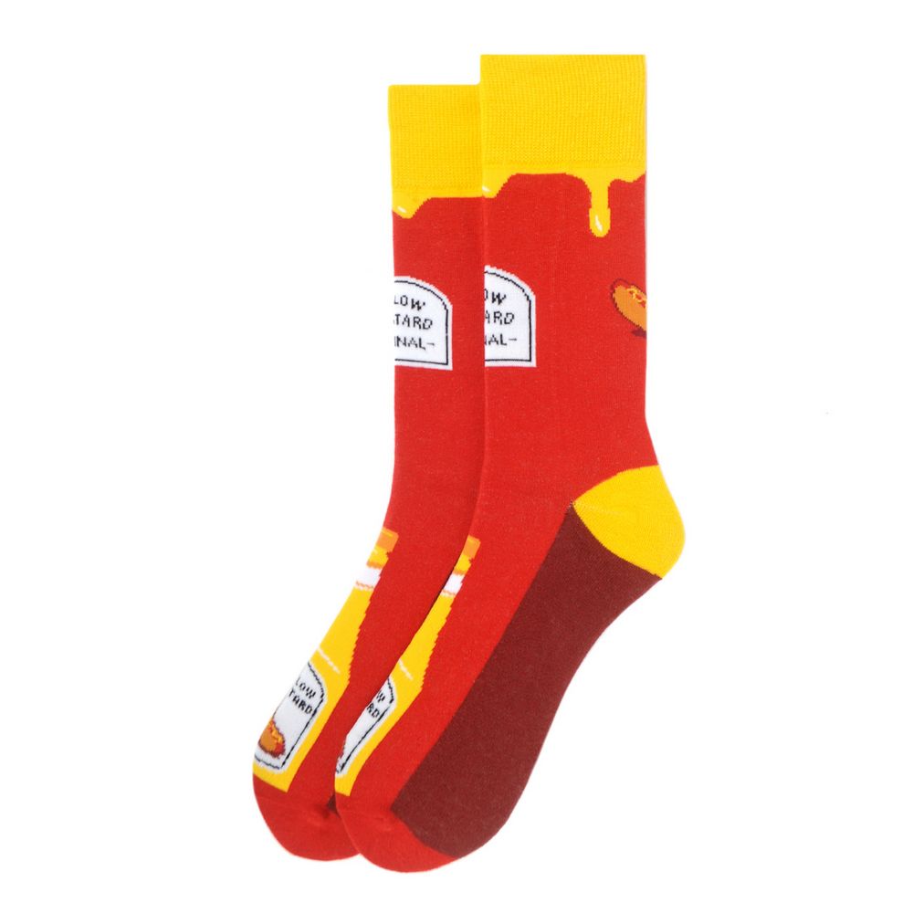 Mustard Bottle Novelty Socks - Sjove Strømper - Herre Strømper fra Parquet hos The Prince Webshop