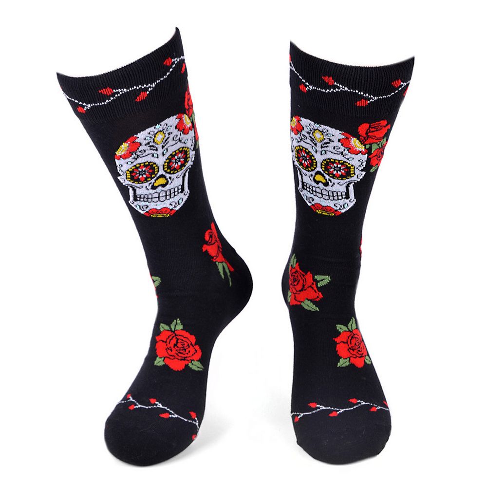 Sugar Skull Novelty Socks - Sjove Strømper - Herre Strømper fra Parquet hos The Prince Webshop