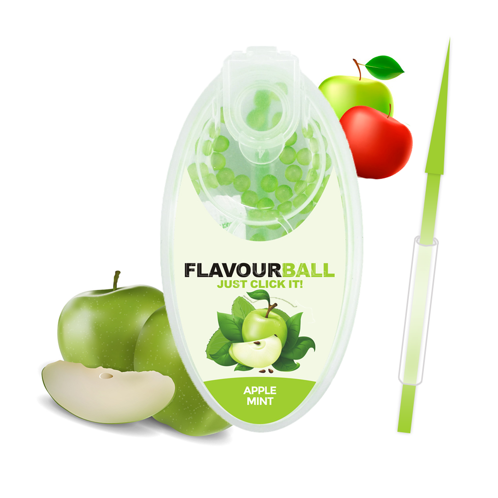 100 stk Cool Apple Mint Flavour Balls i Pod - Aroma Kugler fra FLAVOUR BALLS hos The Prince Webshop