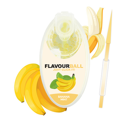 100 stk Banana Mint Flavour Balls i Pod - Aroma Kugler fra FLAVOUR BALLS hos The Prince Webshop