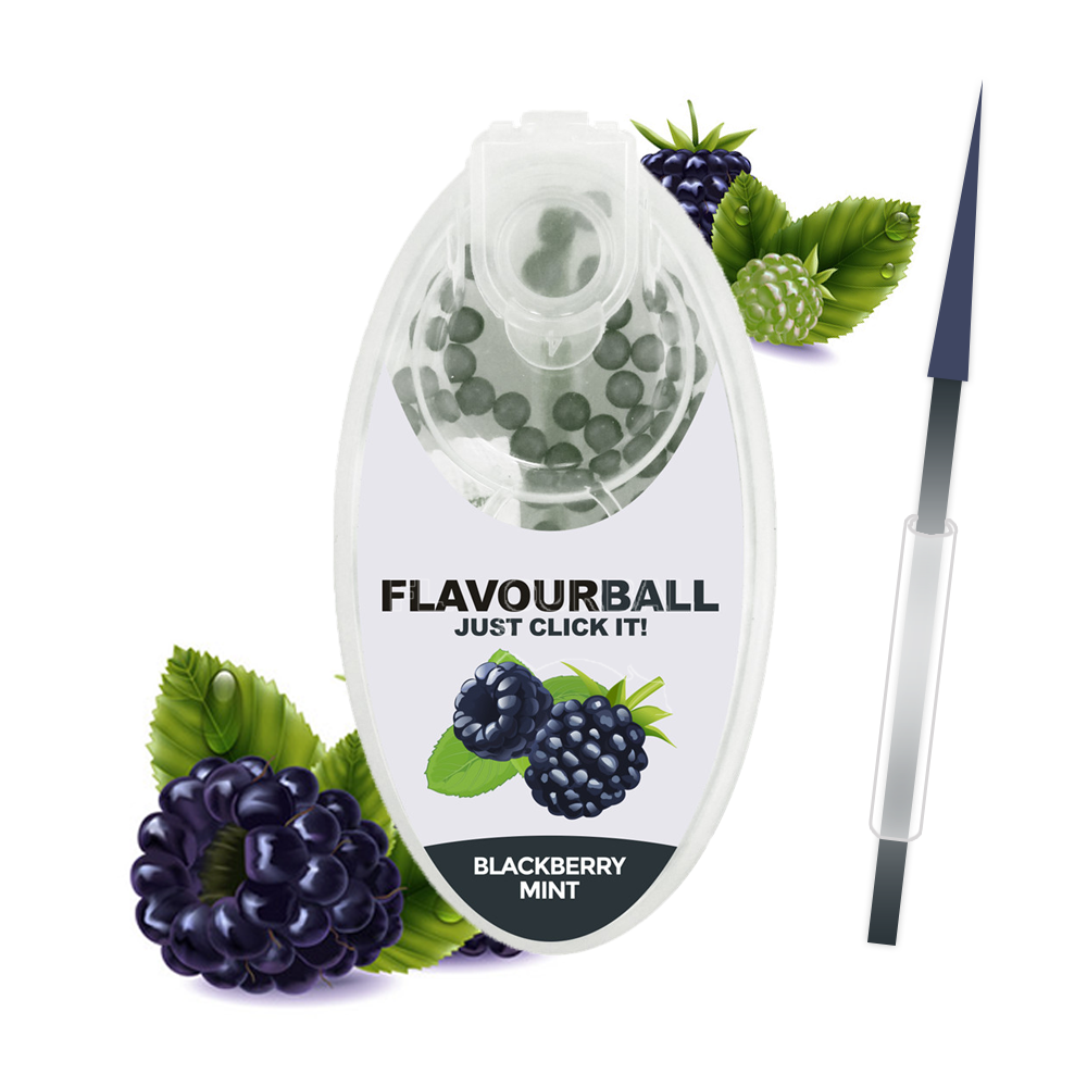 10 x 100 stk Cool Blackberry Flavour Balls i Pod - Aroma Kugler fra FLAVOUR BALLS hos The Prince Webshop