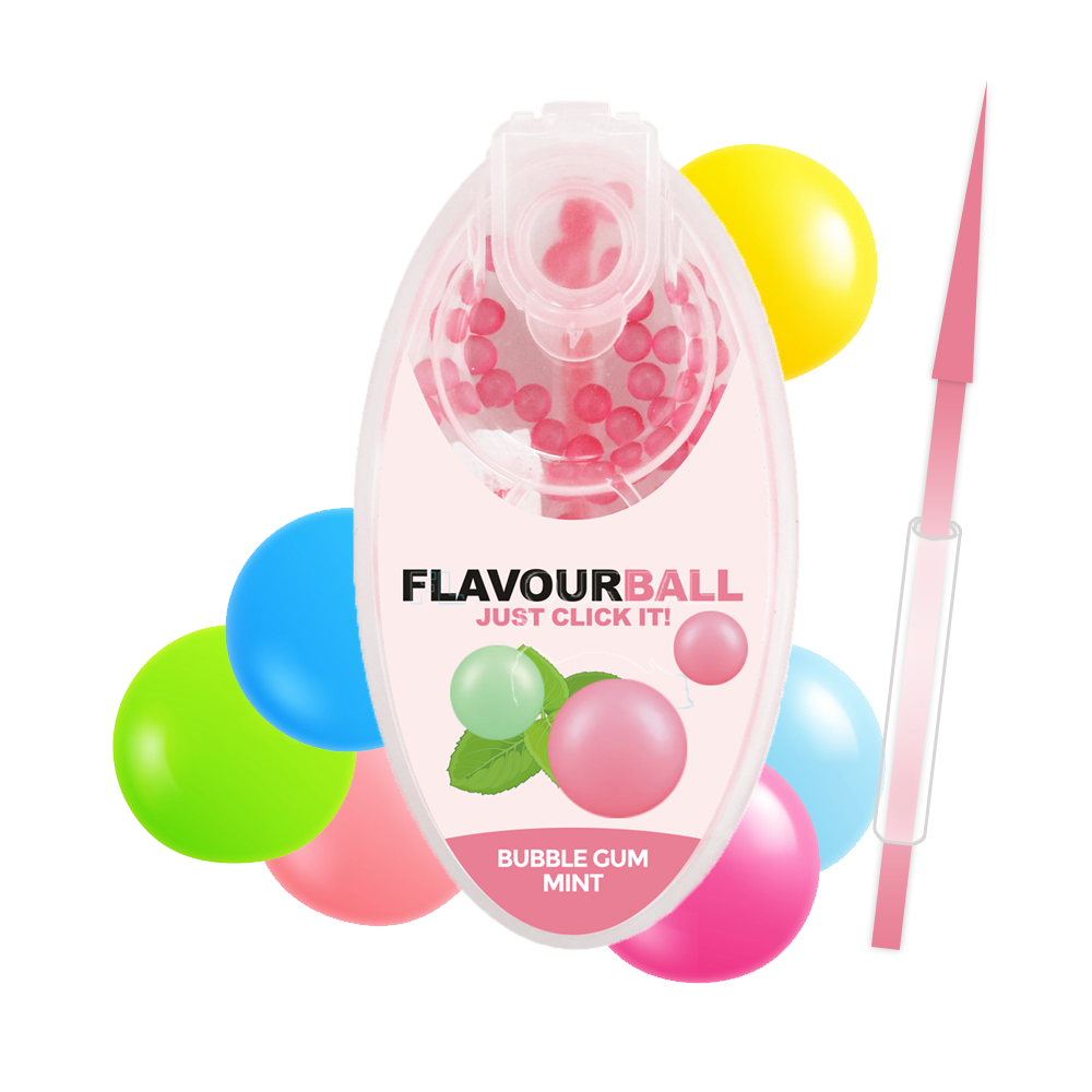 100 stk Bubblegum Mint Flavour Balls i Pod - Aroma Kugler fra FLAVOUR BALLS hos The Prince Webshop