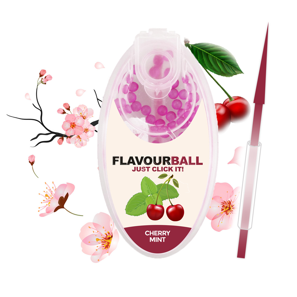 10 x 100 stk Cool Cherry Flavour Balls i Pod - Aroma Kugler fra FLAVOUR BALLS hos The Prince Webshop