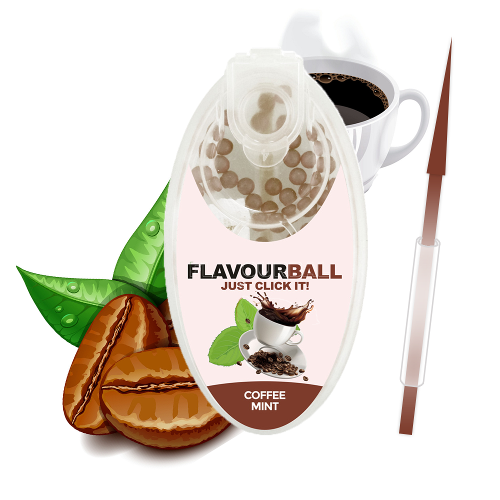 100 stk Coffee Mint Flavour Balls i Pod - Aroma Kugler fra FLAVOUR BALLS hos The Prince Webshop