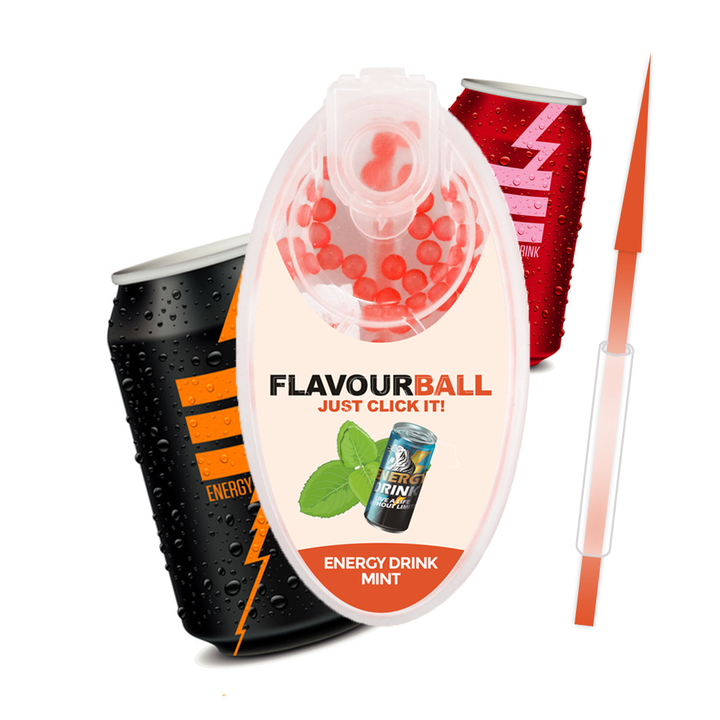 100 stk Cool Energy Drink Mint Flavour Balls i Pod - Aroma Kugler fra FLAVOUR BALLS hos The Prince Webshop