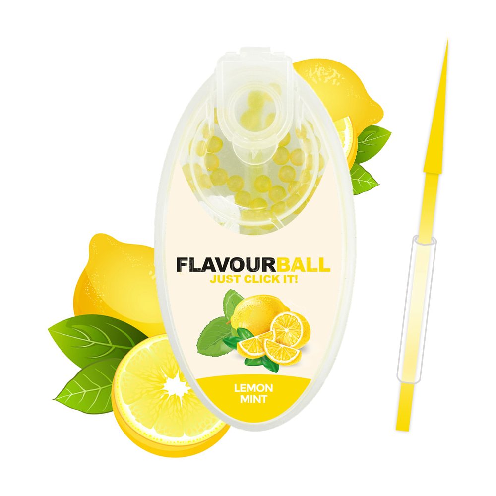 100 stk Cool Lemon Mint Flavour Balls i Pod - Aroma Kugler fra FLAVOUR BALLS hos The Prince Webshop