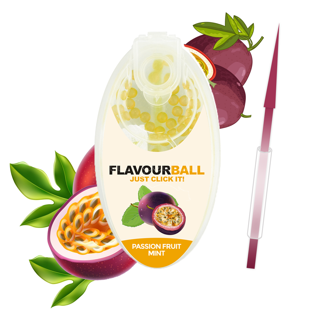 100 stk Passionfruit Mint Flavour Balls i Pod - Aroma Kugler fra FLAVOUR BALLS hos The Prince Webshop