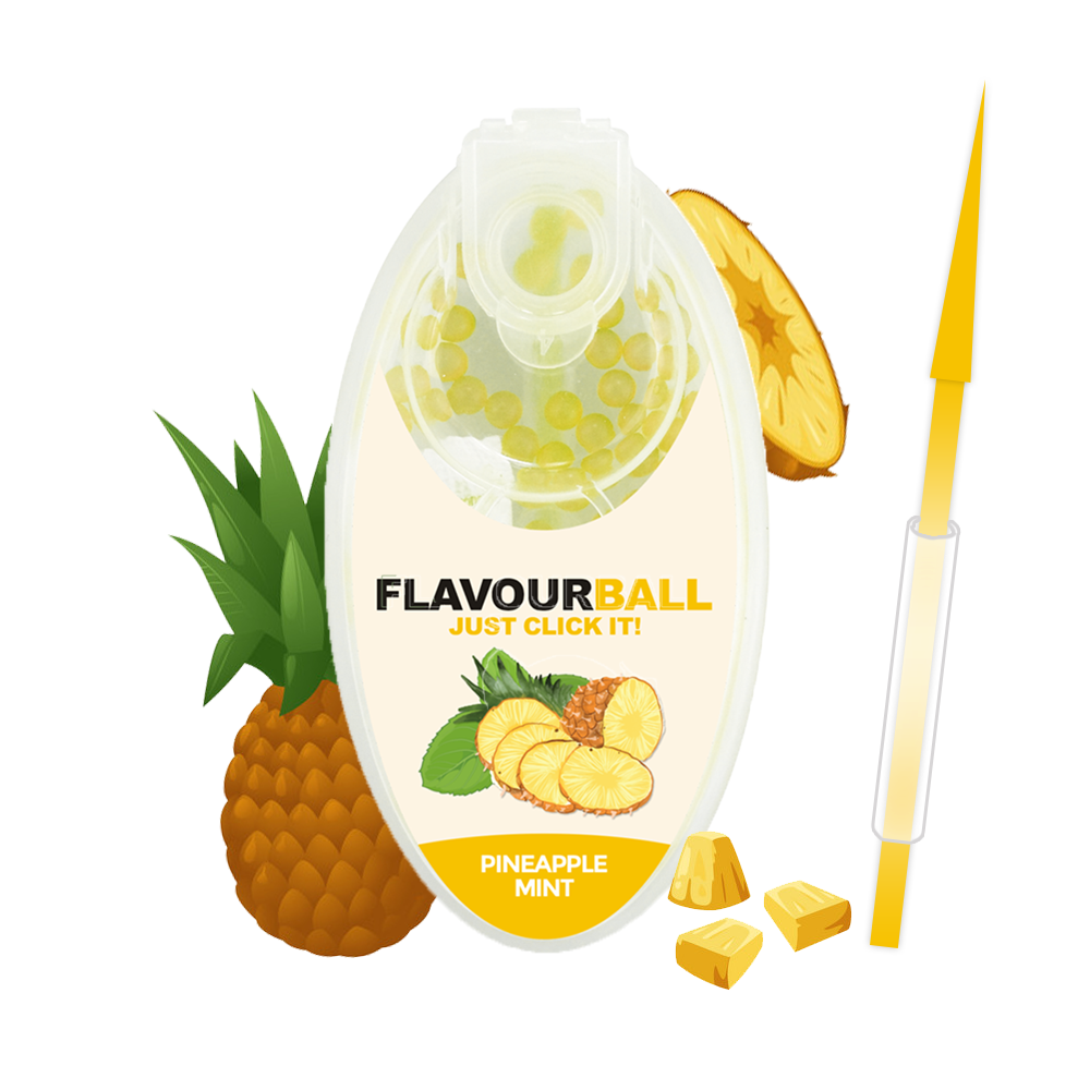 100 stk Pineapple Mint Flavour Balls i Pod - Aroma Kugler fra FLAVOUR BALLS hos The Prince Webshop