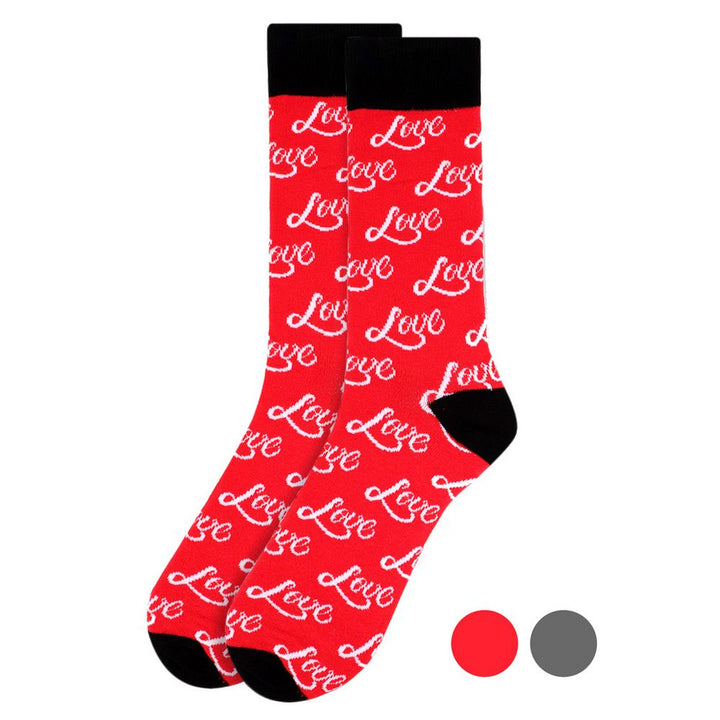 Love Novelty Socks - Romantiske Røde Strømper - Herre Strømper fra Parquet hos The Prince Webshop