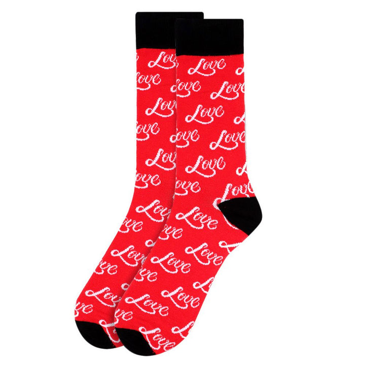 Love Novelty Socks - Romantiske Røde Strømper - Herre Strømper fra Parquet hos The Prince Webshop