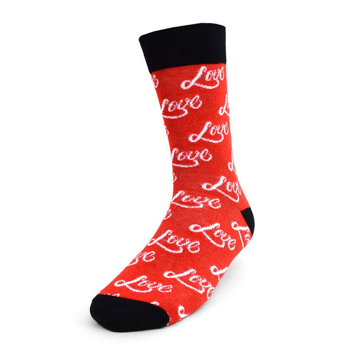 Love Novelty Socks - Romantiske Røde Strømper - Herre Strømper fra Parquet hos The Prince Webshop