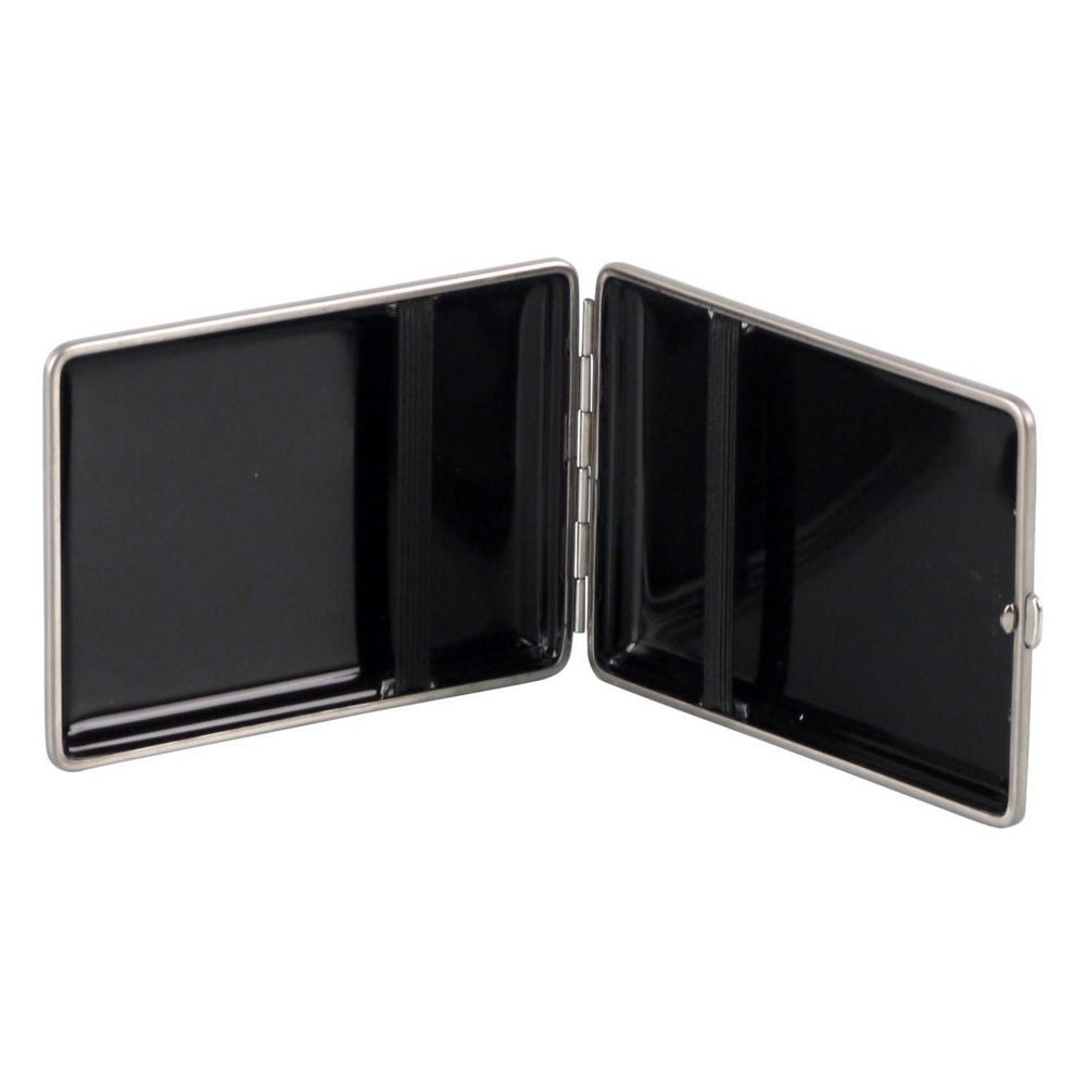 Kb Carbon Look Cigarette Case - 18 100S - Black Leather Silver til Kr.  429.00 DKK i The Prince Webshop
