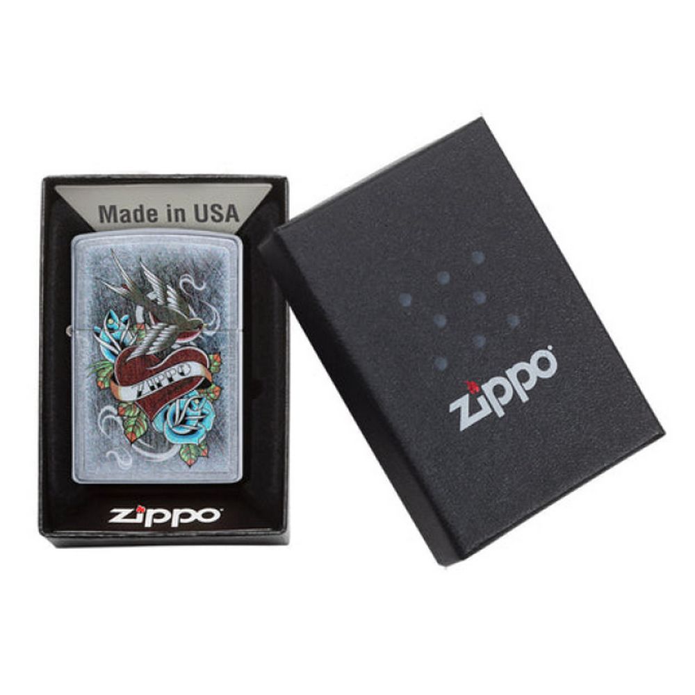 Original Zippo Lighter - Vintage Tattoo Design - Zippo Lighter fra Zippo hos The Prince Webshop