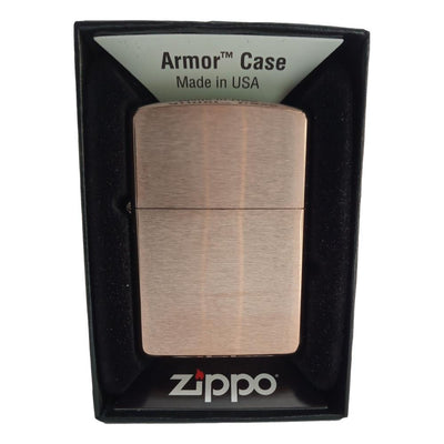 Zippo ARMOR CASE Lighter Brass Brushed - Zippo Lighter fra Zippo hos The Prince Webshop