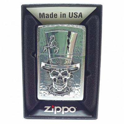 Zippo Lighter Skull Top Hat - Zippo Lighter fra Zippo hos The Prince Webshop